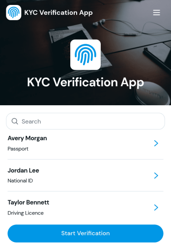 KYC Verification App Template