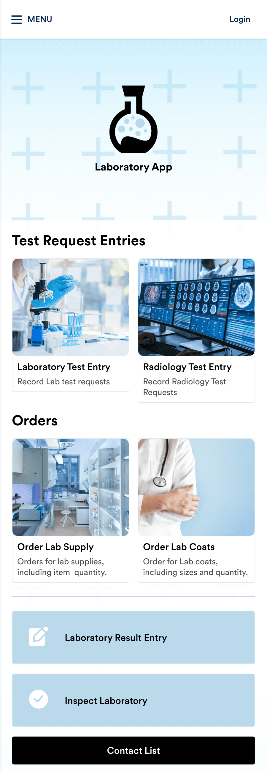 Laboratory App Template | Jotform
