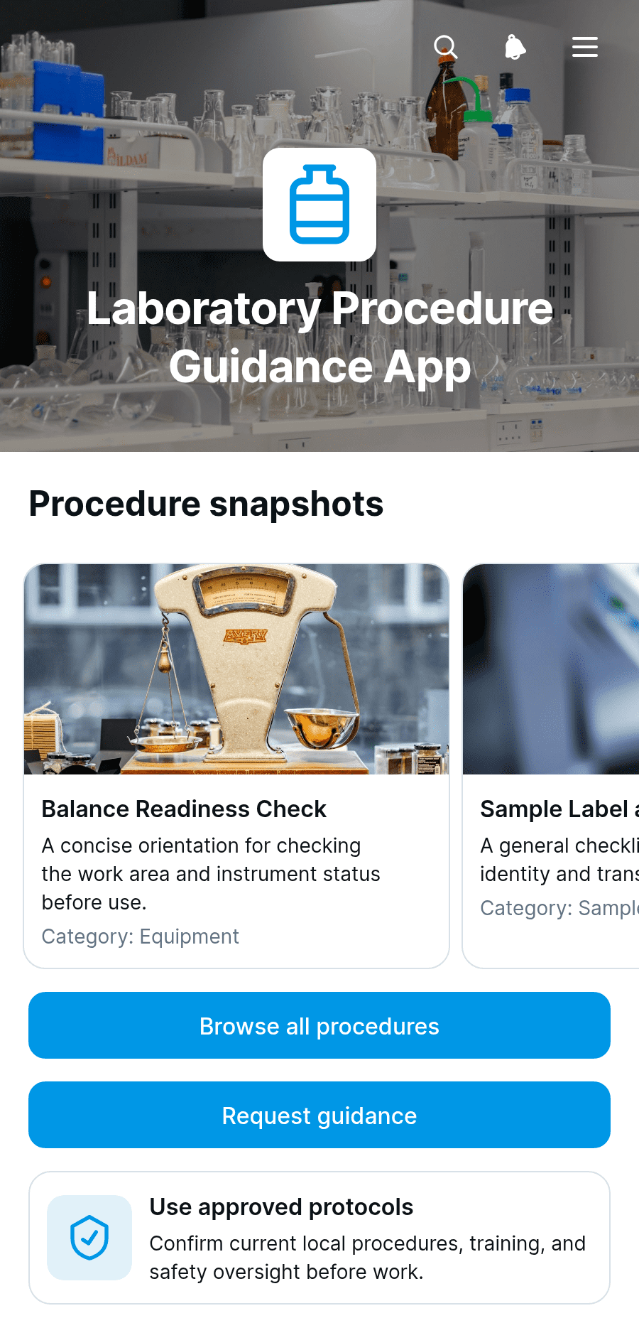 Laboratory Procedure Guidance App Template | Jotform