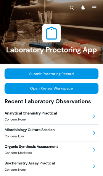 Laboratory Proctoring App Template