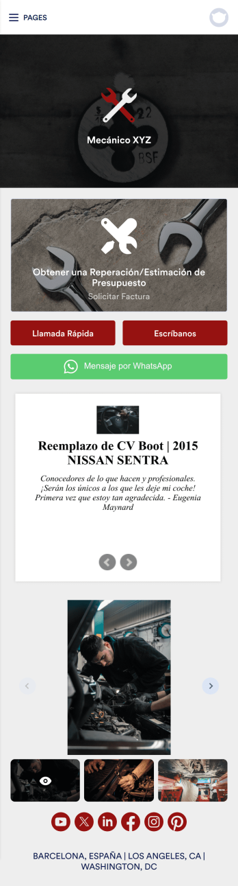 Labores Mecánicas App Template