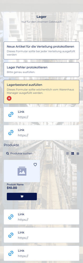 Lagerverwaltung App Template