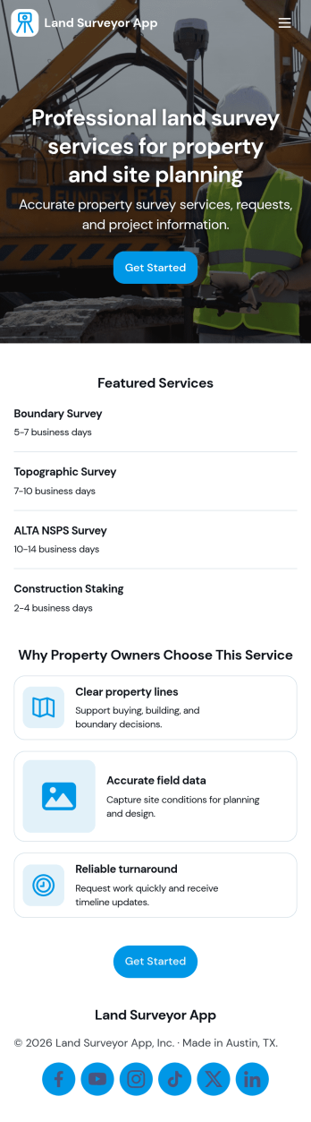 Land Surveyor App Template