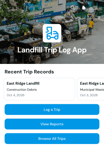 Landfill Trip Log App Template
