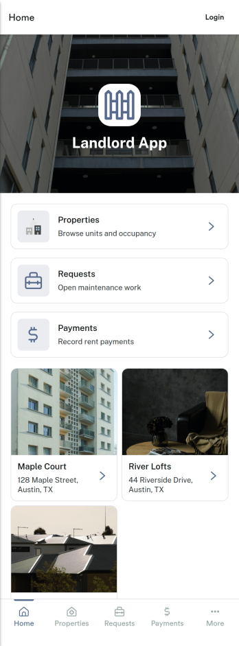 Landlord App Template