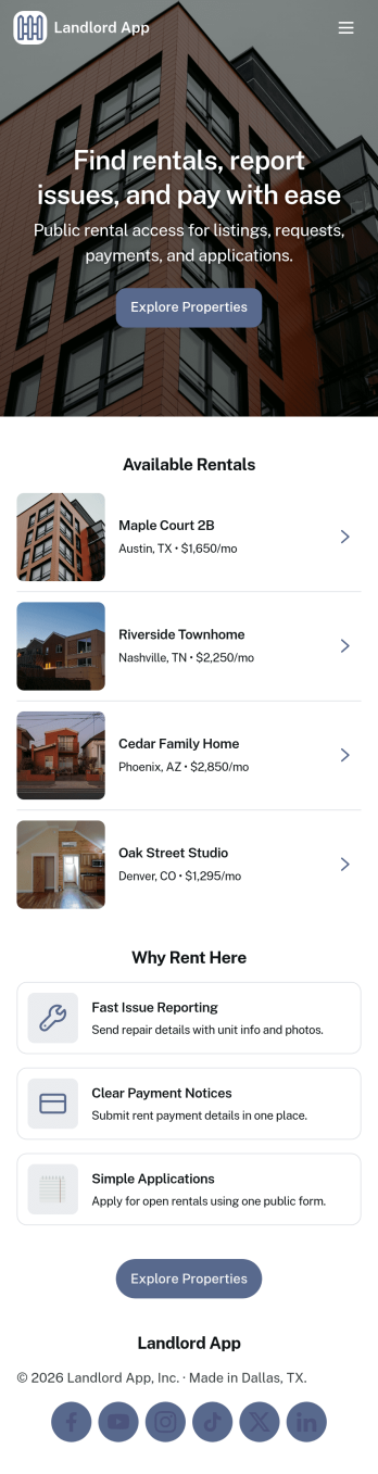 Landlord App Template