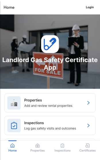 Landlord Gas Safety Certificate App Template