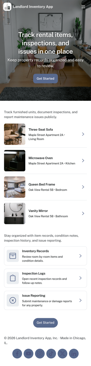 Landlord Inventory App Template