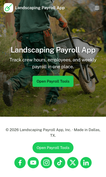 Landscaping Payroll App Template