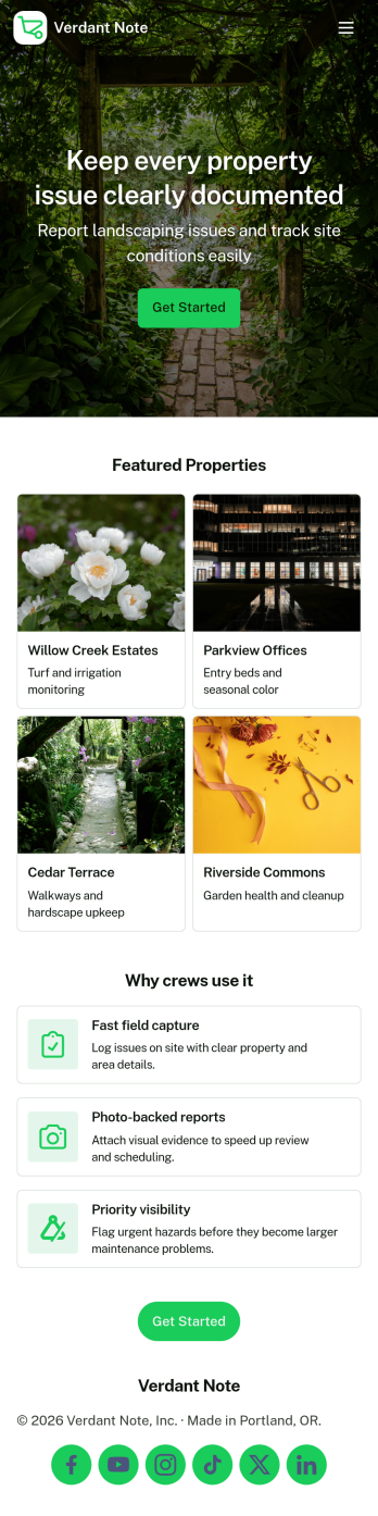Landscaping Reporting App Template