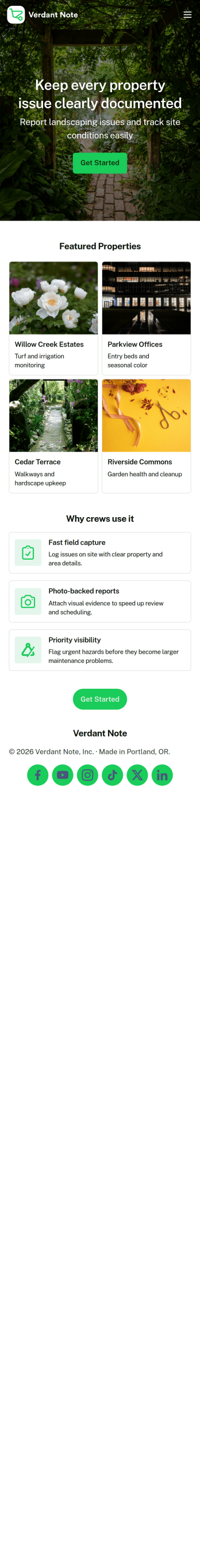 Landscaping Reporting App Template