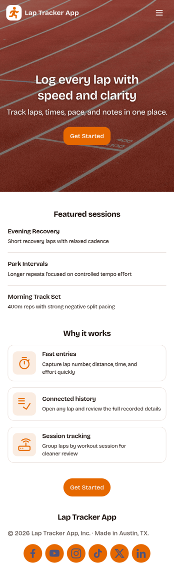 Lap Tracker App Template