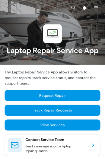 Laptop Repair Service App Template
