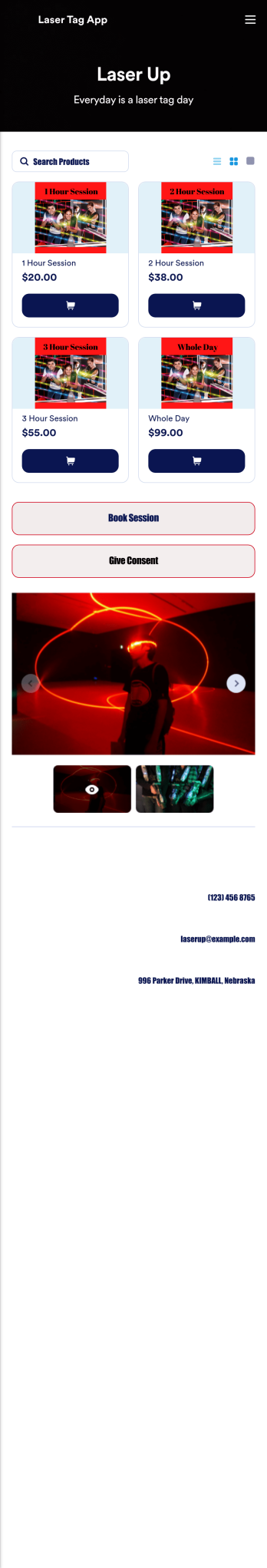 Laser Tag App Template