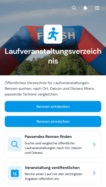 Laufrennen-Verzeichnis-App