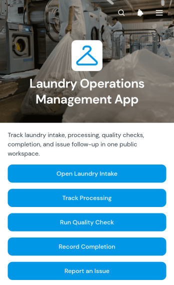 Laundry Operations Management App Template