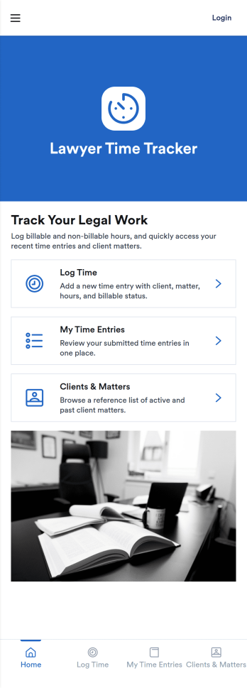 Lawyer Time Tracker App Template