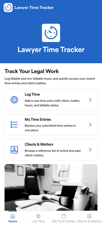 Lawyer Time Tracking App Template