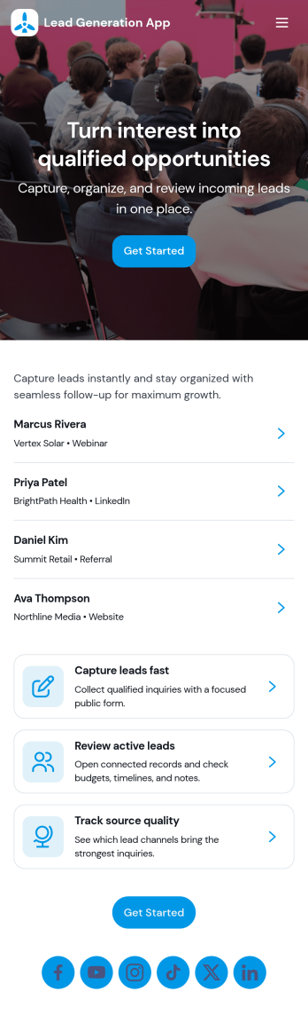 Lead Generation App Template