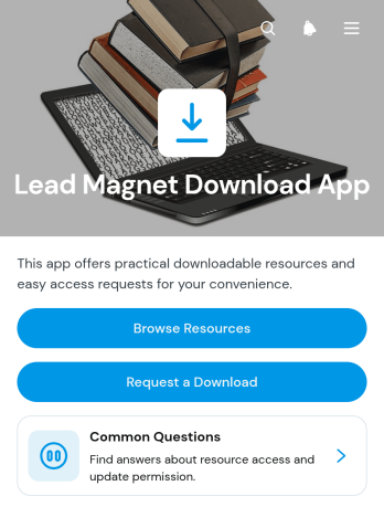 Lead Magnet Download App Template