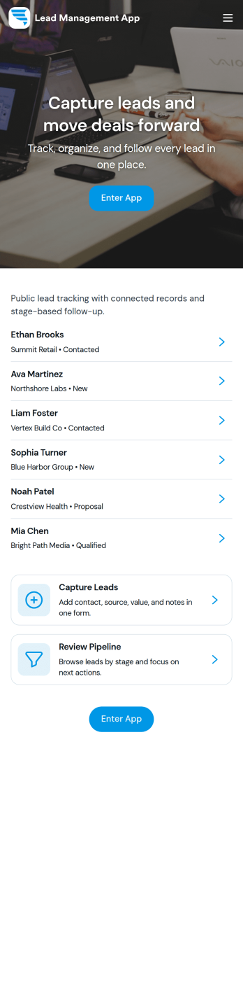 Lead Management App Template