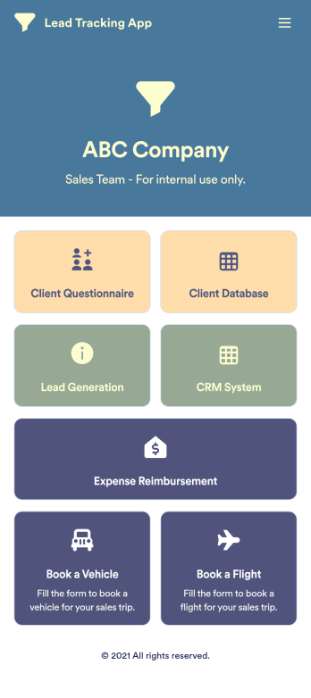 Lead Tracking App Template