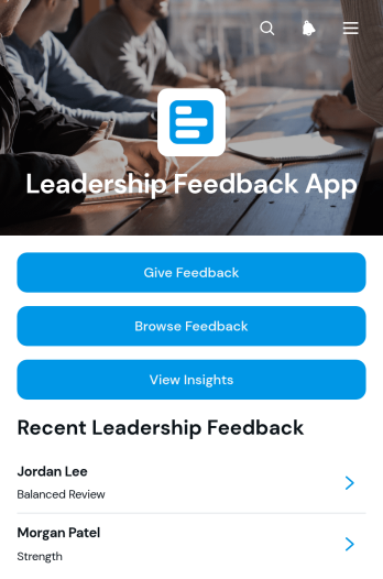 Leadership Feedback App Template