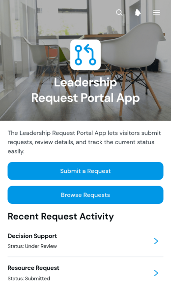 Leadership Request Portal App Template