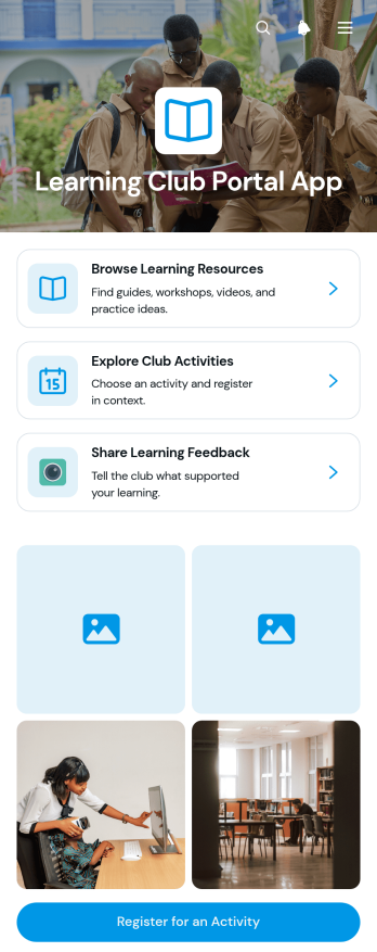 Learning Club Portal App Template