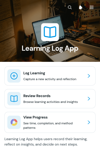 Learning Log App Template