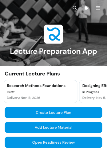 Lecture Preparation App Template