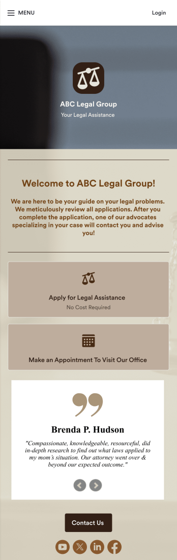 Legal Advice App Template