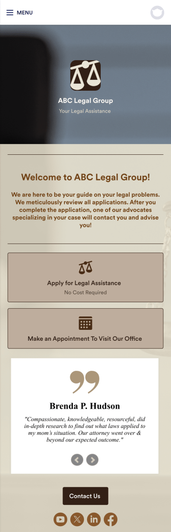 Legal Advice App Template