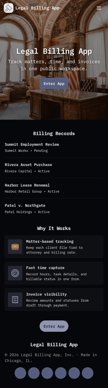 Legal Billing App Template