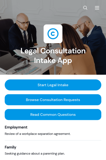 Legal Consultation Intake App Template