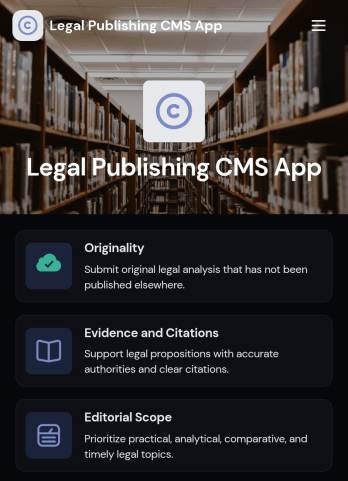 Legal Publishing CMS App Template