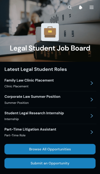 Legal Student Job Board App Template