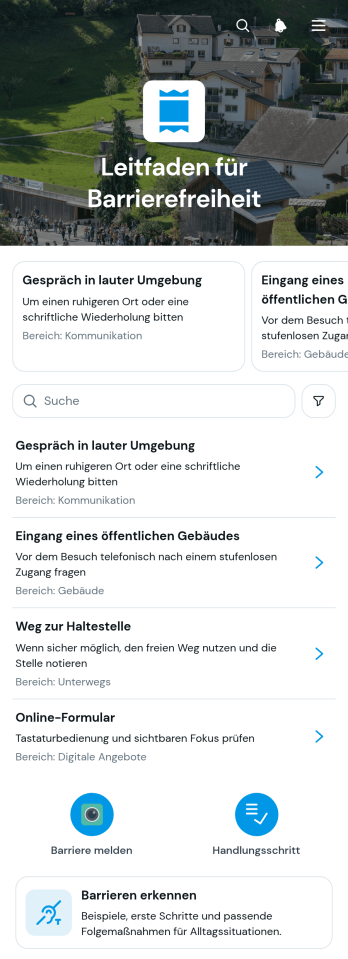 Leitfaden-App zur Sensibilisierung für Barrierefreiheit
