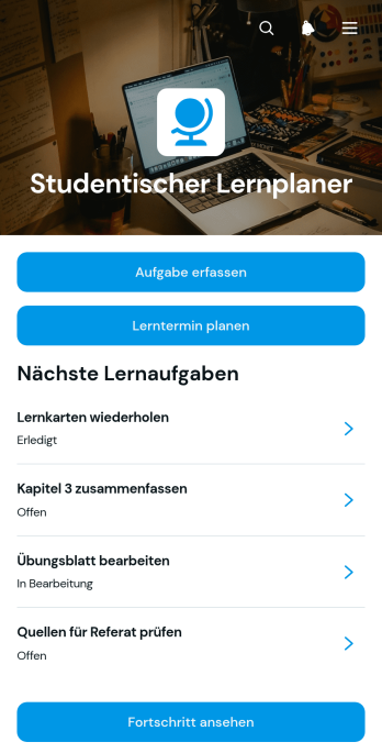 Lernplaner-App für Studierende