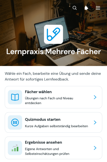 Lernübungs-App für Mehrere Fächer
