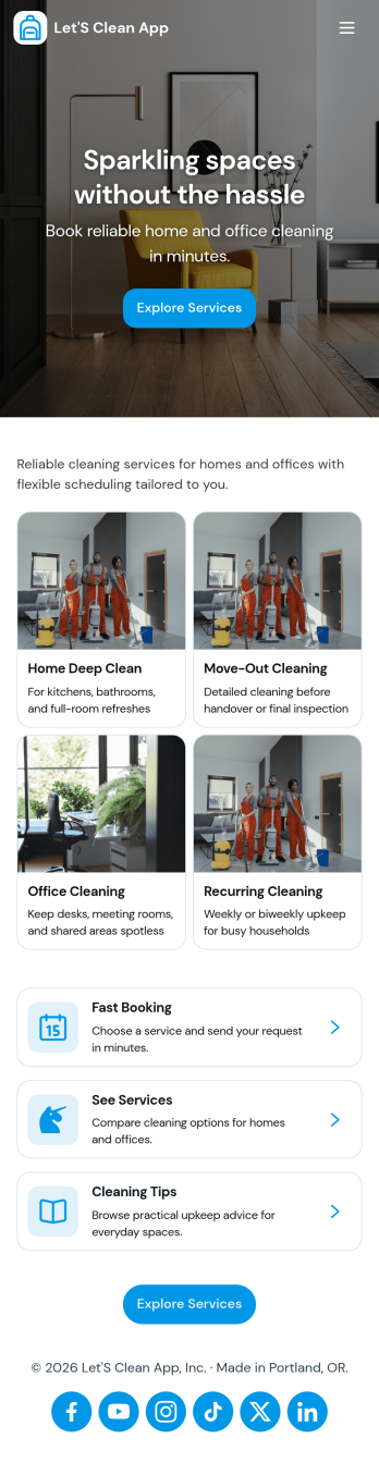 Let's Clean App Template