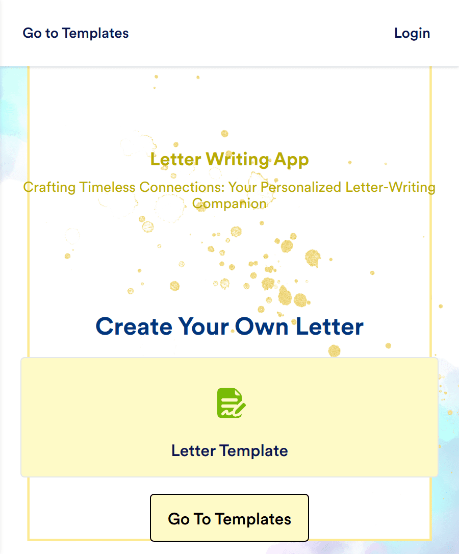 Letter Writing App Template | Jotform