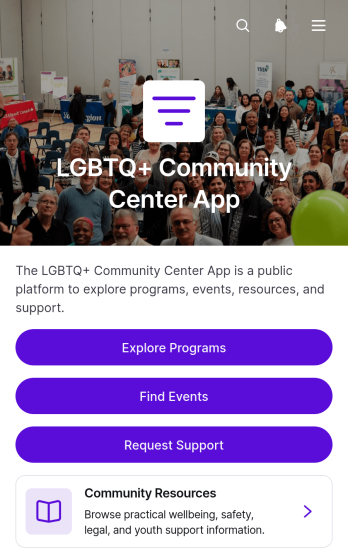 LGBTQ+ Community Center App Template