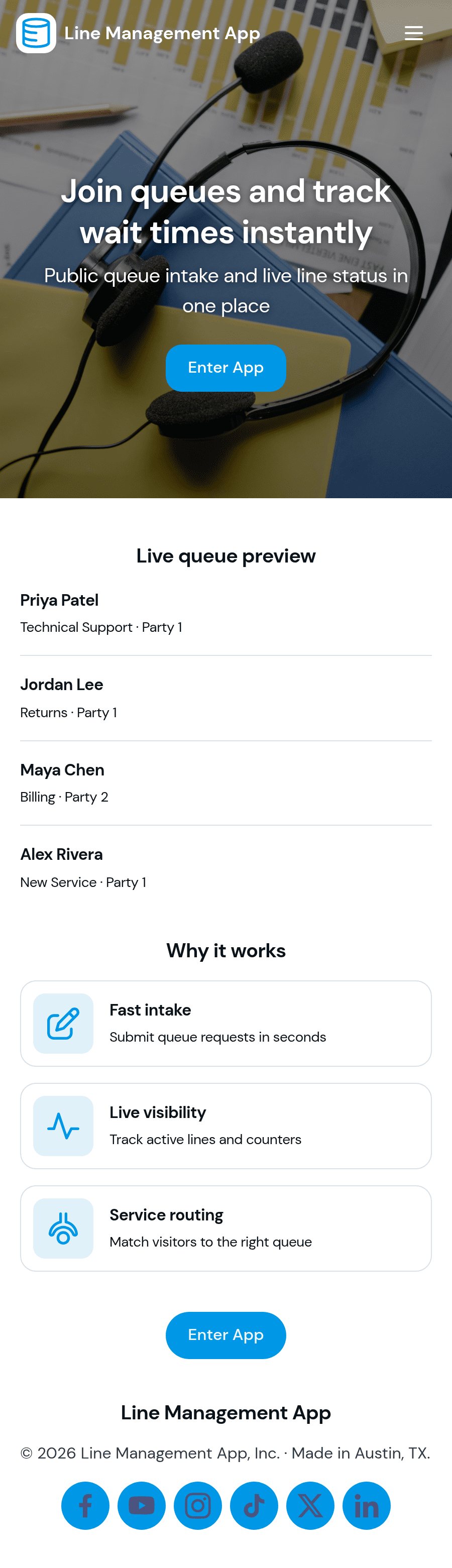 Line Management App Template | Jotform
