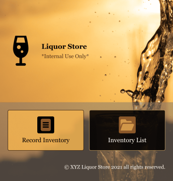 Liquor Inventory App Template