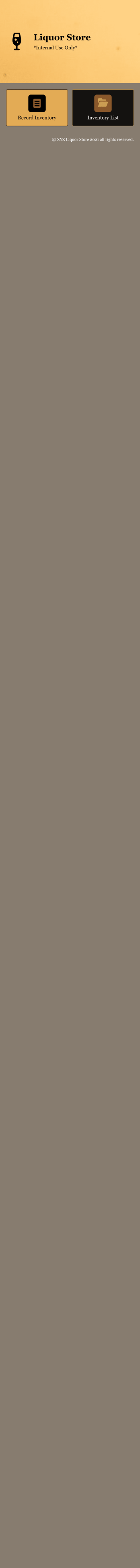 Liquor Inventory App Template