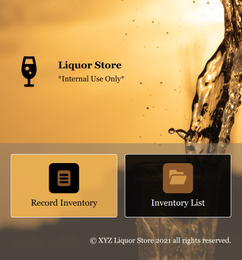 Liquor Inventory App Template