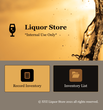Liquor Inventory App Template