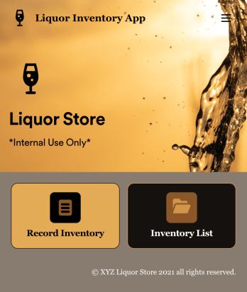 Liquor Inventory App Template
