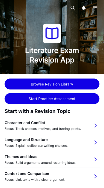 Literature Exam Revision App Template